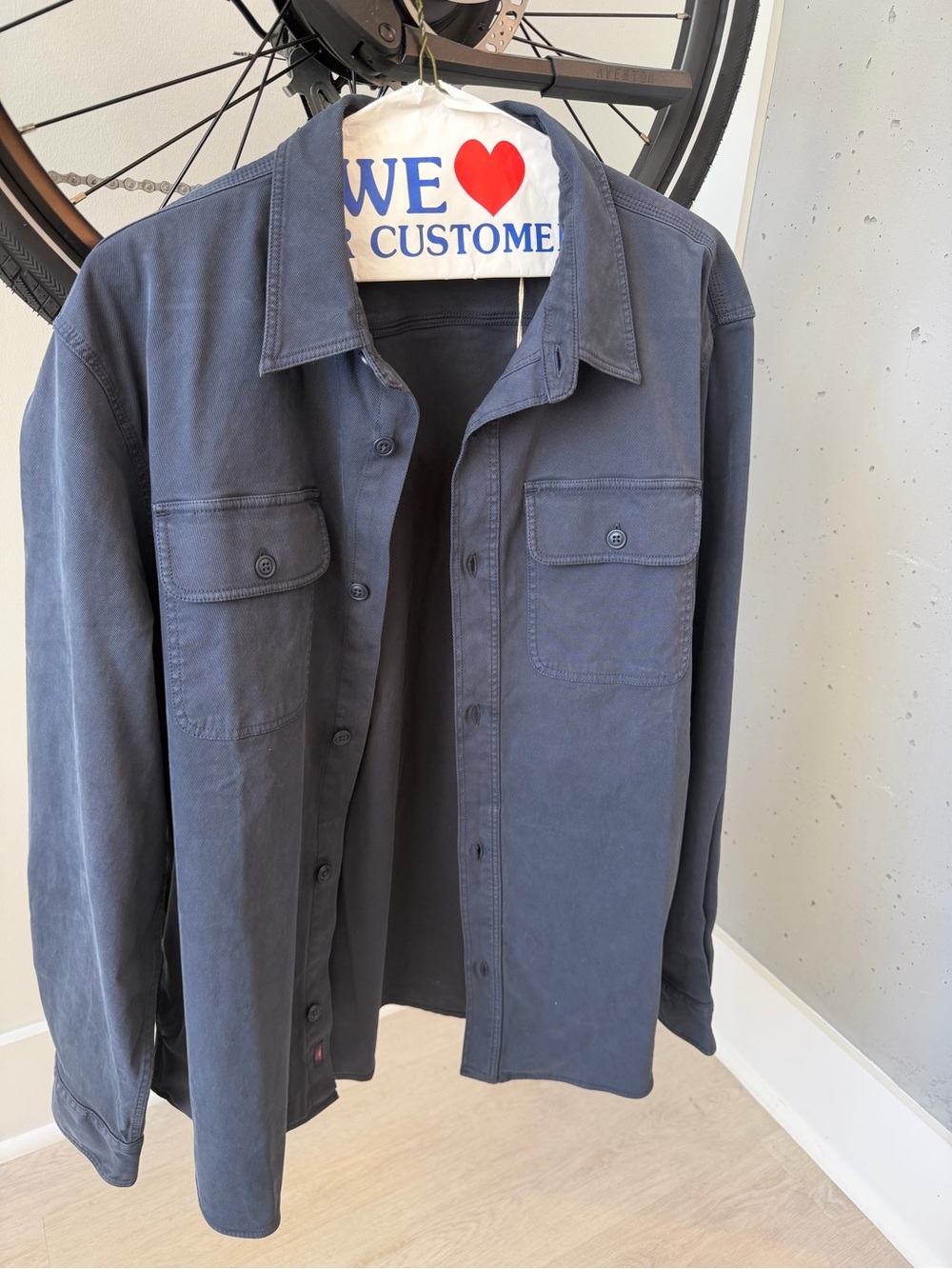 Faherty Slate Blue Lightweight Shirt Jacket